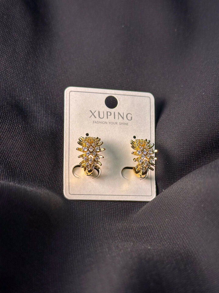 Gold Premium Markiz Taşlı Güneş Küpe