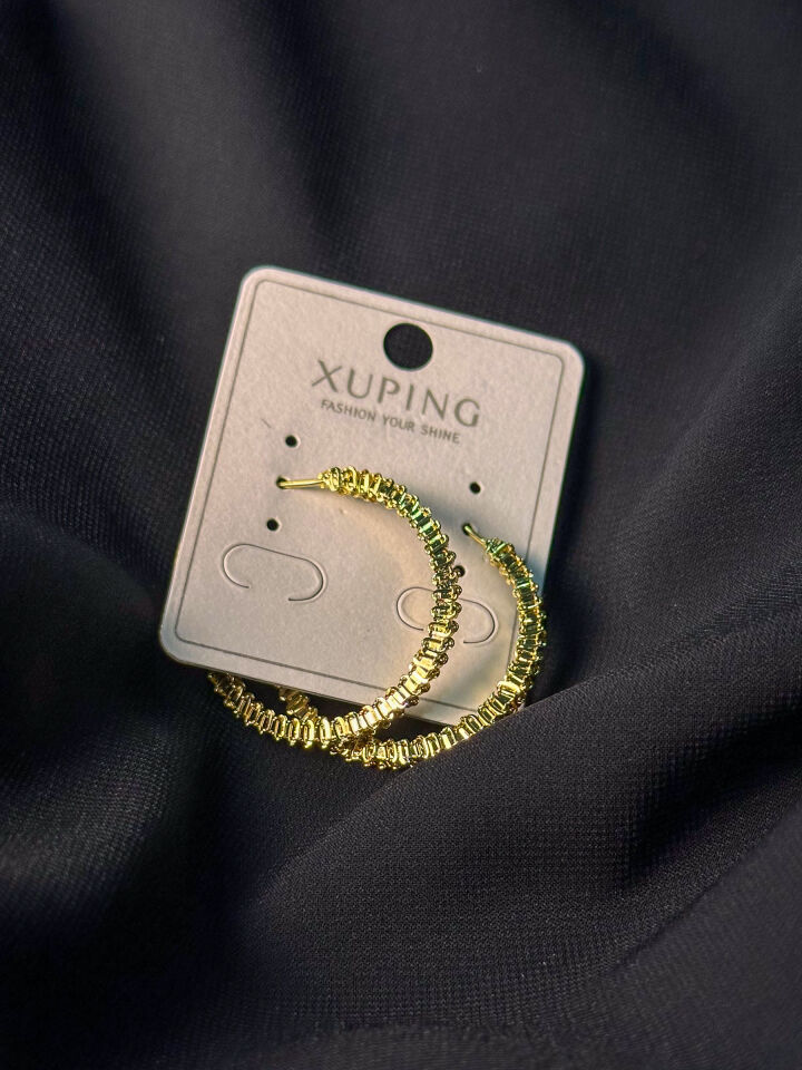 Gold Premium Zarif Halka Küpe