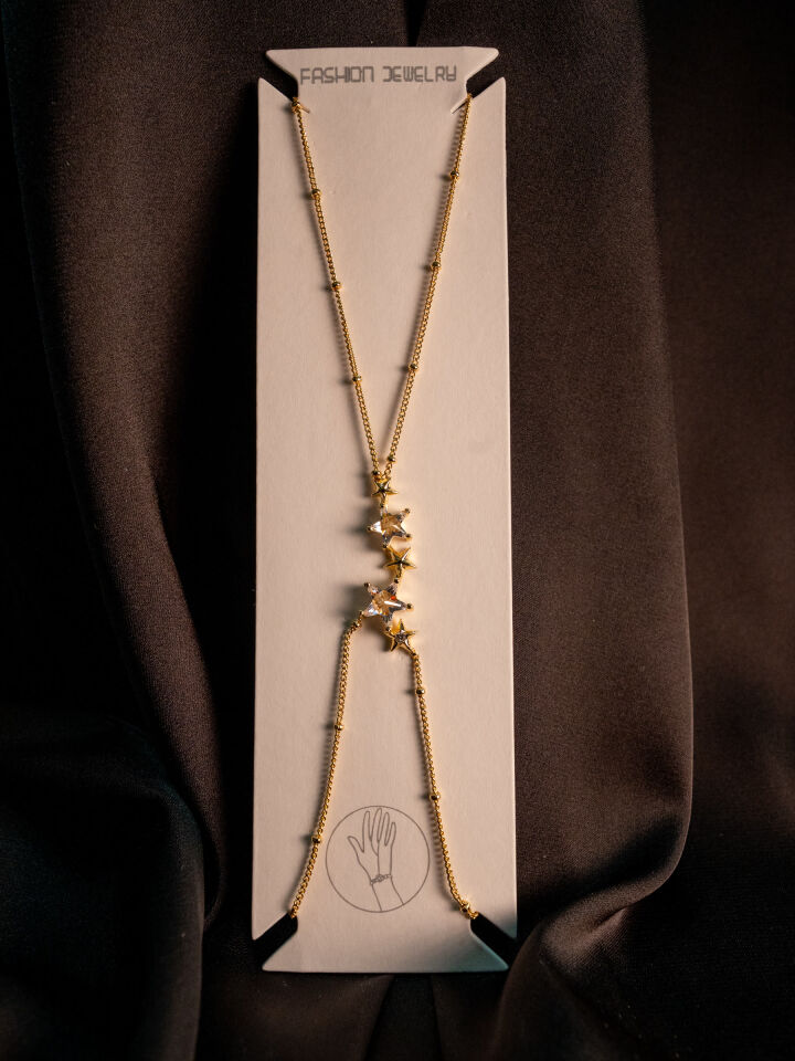 Gold Premium Yıldız Figürlü Kristal Taşlı Şahmeran