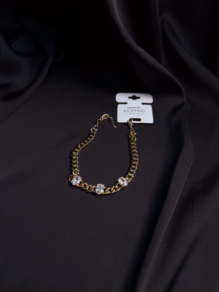 Rose Gold Zincir Taşlı Bileklik